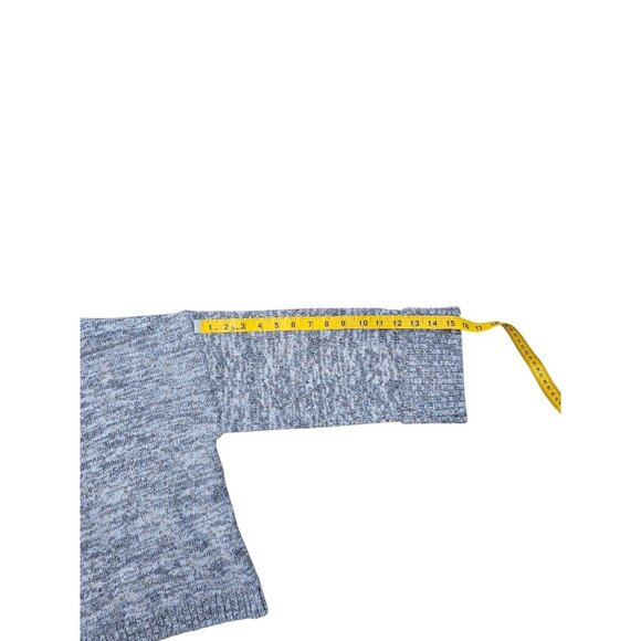 Hem & Threads Gray Speckled Knit Cropped Sweater Womens Size M - Picture 6 of 7